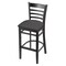 Holland Bar Stool Co 25" Counter Stool, Black Finish, Canter Storm Seat 314025Blk004 - alternate 1
